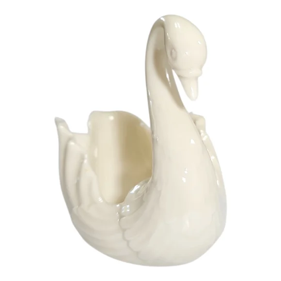 Lenox Swan Dish Ivory Porcelain Trinket Bowl USA 4x5 Elegant Decor Gift - Picture 3 of 6